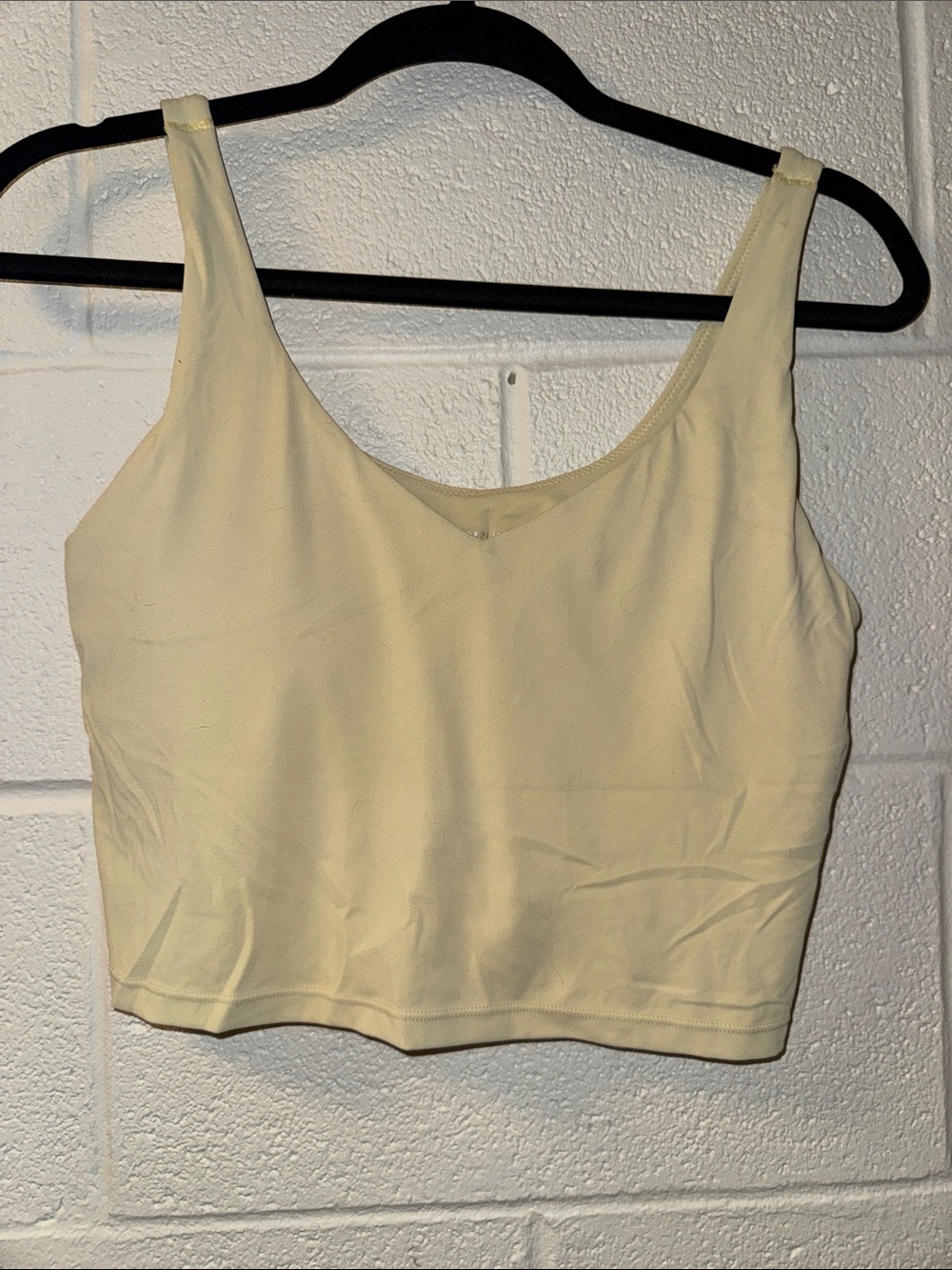 Women’s Sleeveless Crop Tank Top - Light Yellow